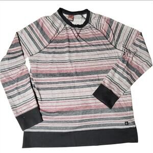 Tony Hawk Long Sleeve Skater Tee Black Red Stripe Streetwear Mens L